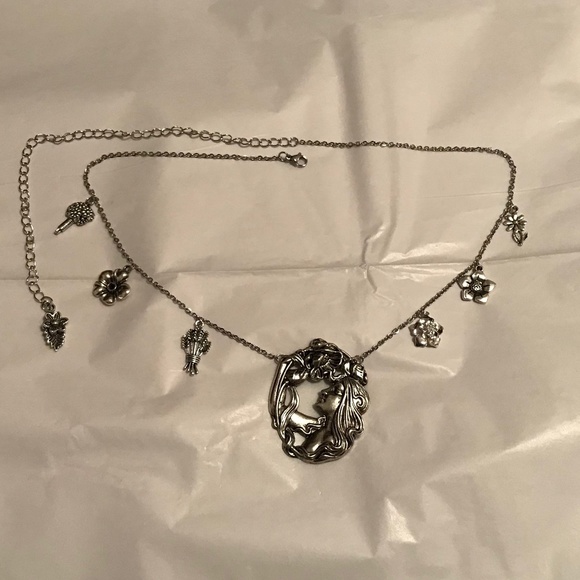 Ophelia's Flowers Handmade Silver Charm Necklace, Hamlet by William Shakespeare - Picture 12 of 16